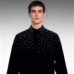 เสื้อยืดลายกราฟิกผ้าฝ้ายประดับคริสตัลวิบวับสำหรับผู้ชายและผู้หญิง ขายส่ง - Product Image 6