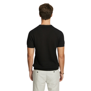Polo en tricot pour homme Rhodes, manches courtes, coton premium, texture lisse, coupe ajustée, décontracté, élégant, vêtements d'été respirants, vente en gros - Product Image 5
