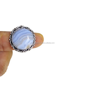 ขายดีที่สุดแหวนพลอยโมราลูกไม้สีฟ้าธรรมชาติแท้สำหรับผู้ชายผู้หญิงแหวนที่มีคุณภาพพรีเมี่ยมขายส่ง - Product Image 3