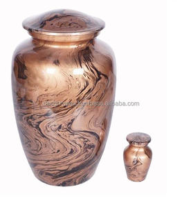 Handmade Brass Cremation Urn with Custom <b>Engraving</b> Modern Design Eco-Friendly Vibrant Colors for Ashes Storage - Product Image 1