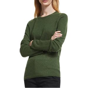 Pull en laine 100 % pour femme, col rond, manches longues, uni, style coréen minimaliste, tricot épais, coupe standard, anti-boulochage, hiver - Product Image 2