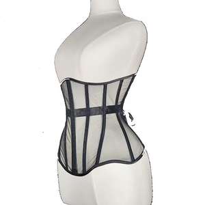 Corset Vintage Femme Overbust Sexy en Cuir Écologique Respirant pour Grandes Tailles, Effet Amincissant et Contrôle Moyen du Ventre - Product Image 2