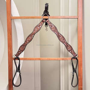 Nouveau collier de poitrine occidental en cuir véritable usiné à la main pour les événements de ranch et de baril de rodéo - Product Image 3