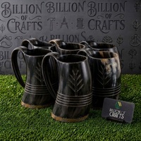 Mug à boire artisanal en corne naturelle, mug viking en corne, gobelet en corne, vaisselle rustique