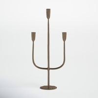 Candélabre en or rose pour décoration de sol, finition brillante, centre de table fait main, porte-bougie à 5 bras, candélabre de luxe