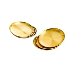 Posavasos Redondo Decorativo de Metal Dorado, Tapete de Servicio Premium para Mesas de Hoteles y Cafeterías - Product Image 6