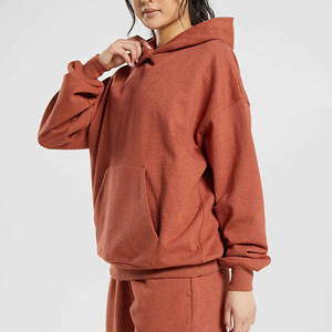 Sweat-shirt unisexe à col rond, coupe oversize, en velours côtelé anti-boulochage, manches lanternes, design décontracté avec poches, pour l'automne, 300g - Product Image 4