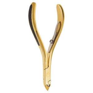 Cortauñas de Titanio Color Dorado, Acero Inoxidable con Acabado Espejo, para Manicura, con Resorte - Product Image 5