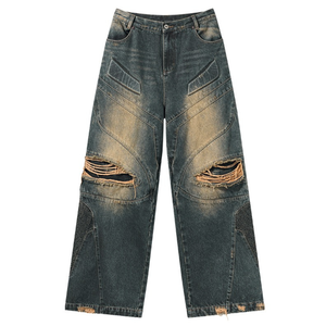 Pantalones vaqueros cargo holgados de hombre, nuevos, lavados, personalizados, de cintura media, de algodón - Product Image 2