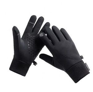 Guantes gruesos de lana de invierno de alta calidad que mantienen el calor, mitones de punto, guantes antideslizantes con estampado de silicona para hombres - Product Image 5