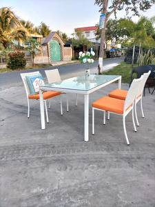 Juego de Comedor de Ratán Sintético para Exteriores PRCF-034 con Estructura de Aluminio, Muebles de Jardín - Product Image 5