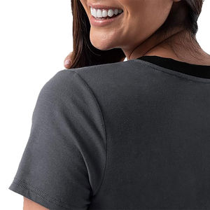 Ensemble de pyjama en satin tissé pour femmes grandes tailles, vêtements de nuit d'été respirants en coton, t-shirt et shorts, design à motifs tendance - Product Image 6