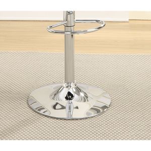 Set di 2 sgabelli da cucina con altezza da banco in ecopelle nera con alzata a Gas regolabili con Base cromata e altezza del bancone - Product Image 3