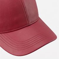 Gorras de Béisbol Impermeables con Textura de Cuero Rojo, Sombrero Unisex de Primera Calidad, Ventilado, Ajustable, Moderno, A1
