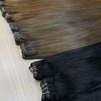 Extensions de cheveux Genius Weft, double épaisseur, cheveux humains vietnamiens Remy, lisses et ondulés