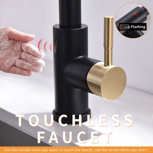 Rubinetto da Cucina Nero Intelligente Senza Contatto, Automatico e Smart - Product Image 2