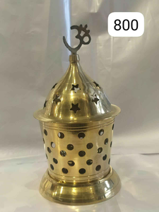 Lampes à huile Diya en laiton massif de qualité supérieure, design géométrique gravé, style industriel moderne, décoration religieuse pour Noël, Diwali, Pooja - Product Image 3