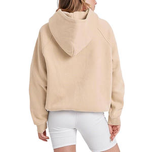 Felpe Casual <span class=keywords><strong>Basic</strong></span> da donna in pile <span class=keywords><strong>oversize</strong></span> da donna felpe e felpe con cappuccio da donna in cotone 330 GSM - Product Image 4