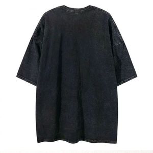 Camiseta Retro con Lavado Mineral para Hombre - Efecto Desgastado - Tejido de Algodón Grueso - Estética Urbana Desgastada - Prenda Vintage de Alto Rendimiento - Product Image 2
