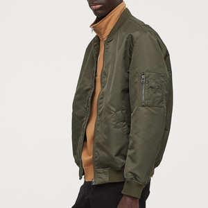 Hot Sale Olive Green Windbreaker Varsity <b>Jacket</b> Low MOQ Casual Fashion Apparel Private Label Streetwear Bomber Windbreaker Coat - Product Image 6