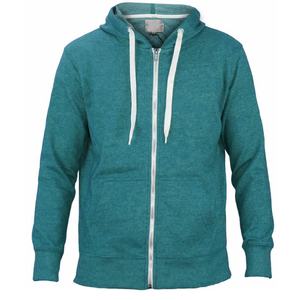 Ropa de hombre personalizada traje con capucha cremallera hasta sudadera French Terry Fleece esencial Sudadera con capucha de manga larga para hombres - Product Image 3