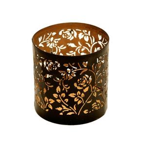 Handcrafted Iron Votive Holder-Elegant Durable Home Decor Black <b>Gold</b> Customizable Printing (1 Color) AZORA INDUSTRIES M-56 - Product Image 4