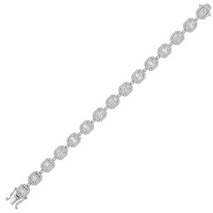 High Quality Round And Baguette Cut Moissanite Hand Jewelry Crafted From <b>Solid</b> 14k <b>Gold</b> Premium Quality Bracelet At Lowest Price - Product Image 3