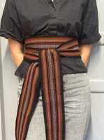 Ceinture Krayka Hutsul ukrainienne tissée à la main en laine, largeur personnalisée, style traditionnel folklorique slavique, cadeaux Kushak