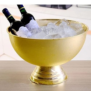 Tazón para Servir Bebidas de Acero Inoxidable de Grado Alimenticio, Resistente, con Baño de Oro, para Eventos de Catering, Restaurantes y Hogar - Product Image 4