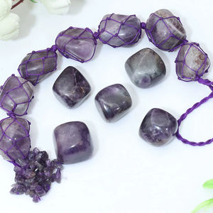 Pierre roulée d'améthyste agate pour porte-clés de voiture, vente en gros de pierres roulées en cristal d'améthyste naturelle de Amayra Crystals Exports - Product Image 1