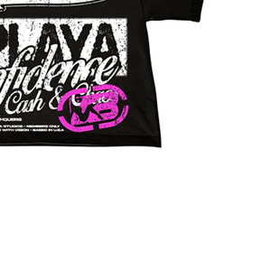 Pretty Paid Confidence Cash Chaos T-shirt formel noir oversize pour homme à manches courtes, col roulé, motif imprimé, 100% Coton - Product Image 2