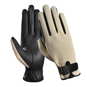 High Quality Horse Riding Gloves Breathable Summer Reinforced Palm Of Imitation Suede complete Riding Gloves Style - Product Image 1