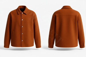 Camisas de Vestir de Lana 100% de Alta Calidad con Bolsillos con Botones, Chaqueta Elegante de Invierno con Cuello Camisero - Product Image 4