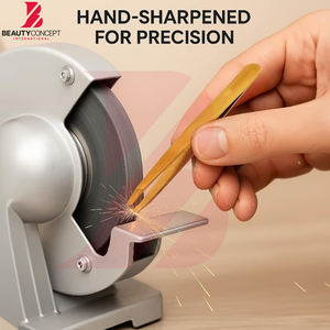 Pinzas Inclinadas Ligeras y Duraderas de Buena Calidad, Recién Llegadas, para Depilación Indolora de Vello Encarnado y Depilación de Cejas con Punta Dorada - Product Image 6