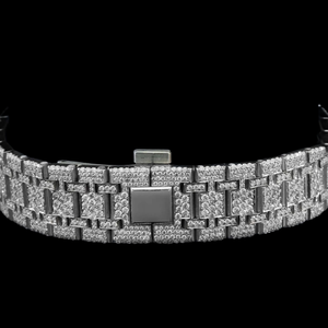 Atractivo Reloj Clásico Hip Hop para Él, Personalizado con Diamantes, Completamente Cubierto de Diamantes, con Fecha Automática, Movimiento de Cuarzo y Diamantes Moissanite - Product Image 5