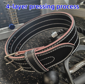 Sports Fitness Leather Weightlifting <b>Belt</b> with Double Buckle Design Adjustable Waist Support for Gym Strength Training Exercise - Product Image 3