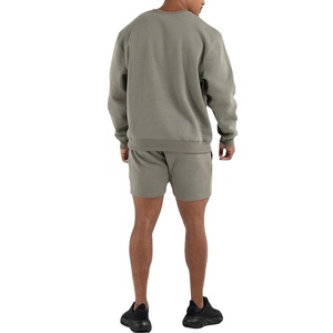 Personalizado de alta calidad de ajuste relajado gota hombro liso cuello redondo pulóver sudadera algodón poliéster Polar polar sudadera hombres - Product Image 5