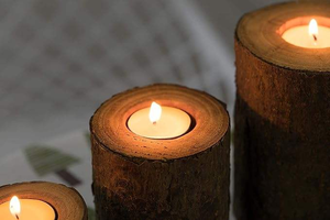 Porte-bougie en bois fait main de haute qualité, design personnalisé, simple et élégant, décoration d'intérieur, arrangement de bougies de Noël - Product Image 6