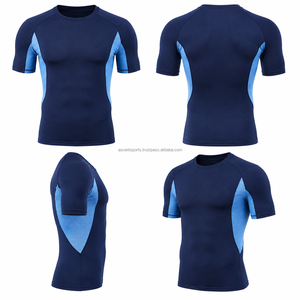 Custom OEM <b>Men</b> Muscle Fit Base Layer <b>Shirt</b> Tight Fit <b>Compression</b> Style Quick Dry Breathable Sportswear - Product Image 1