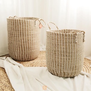 Paniers de jonc de mer naturel organisateur de stockage de paille panier cadeau d'herbe de mer en gros essentiel pour la maison - Product Image 1