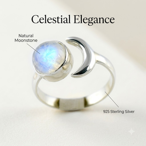 Bague Statement en Argent Sterling 925 avec Pierre de Lune Arc-en-ciel, Faite à la Main, Pierre de Naissance de Juin, Sertissage Bezel 8mm, Style Bohème, Cadeau Idéal - Product Image 3