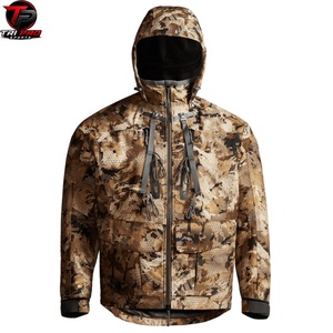 Veste de performance unisexe haut de gamme à capuche pour l'extérieur, entièrement zippée, multi-poches, imperméable, résistante aux intempéries, softshell, pour la chasse - Product Image 1
