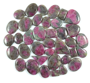 Radha Arts Natural <b>Ruby</b> Feldspar Cabochon High Polished 20-40mm Bulk Lot Loose Gemstone for Making Handmade Silver Pendant - Product Image 4