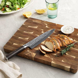Planche à découper en bois d'acacia massif de qualité supérieure, extra large et épaisse, à grain de bois transversal, pour la cuisine (vente en gros) - Product Image 4