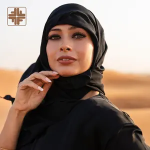 Großhandel Low Moq billig Lager lila rosa schwarz Hijab für Kopf bedeckung