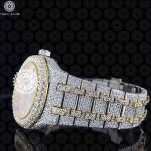 Charm Jewells Luxury Stainless Steel <b>Watch</b> 40mm Round Case Sapphire Crystal Analog Quartz Women's Fashion Band - Product Image 2