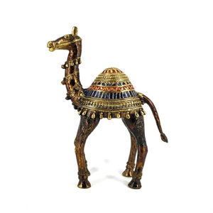Estatua de Camello Decorada con Latón, Arte Tribal de Bronce Hecho a Mano - Product Image 5