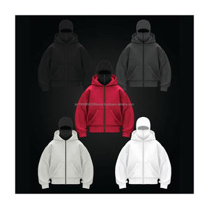 Sweat à capuche unisexe d'hiver en coton et polyester avec impression numérique, fermeture éclair intégrale, style streetwear pour hommes - Product Image 5