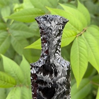 Vente en gros MUNTAHA AGATE Contenant pour athame en obsidienne de qualité supérieure, lame en pierre précieuse de cristal noir sculptée à la main, 5-6 pouces, Mascotte au toucher réel
