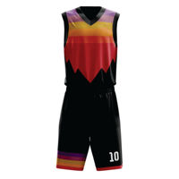 Seragam Basket Logo Kustom Set Jersey Tanpa Lengan & Celana Pendek Warna Solid Produsen Grosir